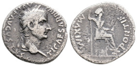 Roman Imperial
Tiberius (14-37 AD) Lugdunum
AR Denarius (18.9mm, 3.5g)
Obv: TI CAESAR DIVI-AVG F AVGVSTVS, laureate head of Tiberius right.
Rev: PONTI...