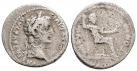 Roman Imperial
Tiberius (14-37 AD) Lugdunum
AR Denarius (19.8mm, 3.5g)
Obv: TI CAESAR DIVI-AVG F AVGVSTVS, laureate head of Tiberius right.
Rev: PONTI...