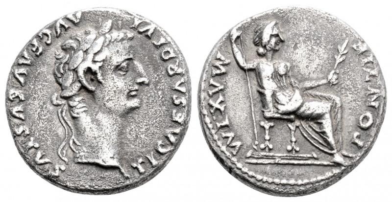 Roman Imperial
Tiberius (14-37 AD) Lugdunum
AR Denarius (17.6mm, 3.6g)
Obv: TI C...