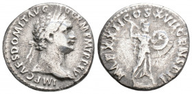 Roman Imperial
Domitian (81-96 AD) Rome
AR Denarius (18.2mm, 2.9 g)
Obv: IMP CAES DOMIT AVG GERM P M TR P XV Laureate head of Domitian to right. 
Rev:...