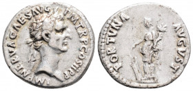Roman Imperial
Nerva (96-98 AD) Rome
AR Denarius (18.7mm, 3.2g)
Obv: IMP NERVA CAES AVG P M TR P COS II P P. Laureate head right.
Rev: FORTVNA AVGVST....