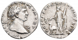 Roman Imperial
Trajan (98-117 AD) Rome
AR denarius (17.6mm, 3.3g)
Obv: IMP TRAIANO AVG GER DAC P M TR P, laureate head of Trajan right, with drapery v...