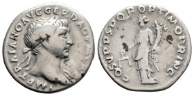 Roman Imperial
Trajan (98-117 AD). Rome
AR Denarius (19mm 3.2g)
Obv: IMP TRAIANO AVG GER DAC P M TR P. Laureate bust right, with slight drapery.
Rev: ...
