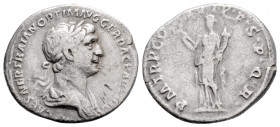 Roman Imperial
Trajan (98-117 AD) Rome
AR Denarius (19.2mm, 2.7g)
Obv: IMP CAES NER TRAIANO OPTIM AVG GER DAC PARTHICO.
Rev: Laureate bust of Trajan t...