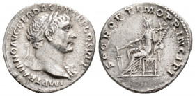 Roman Imperial 
Trajan (98-117 AD) Rome 
AR Denarius (18.1mm, 3g)
Obv: IMP TRAIANO AVG GER DAC P M TR P COS V P P. Laureate bust right, wearing aegis....