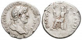 Roman Imperial
Hadrian (117-138 AD) Rome
AR Denarius(18mm 2.9g)
Obv: IMP CAESAR TRAIAN HADRIANVS AVG.Laureate head right.
Rev: P M TR P COS III.Roma s...