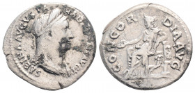 Roman Imperial 
Sabina (138-136/7 AD) Rome
AR Denarius (17.5mm, 2.9g)
Obv: SABINA AVGVSTA HADRIANI AVG P P. Draped bust right.
Rev: CONCORDIA AVG. Con...