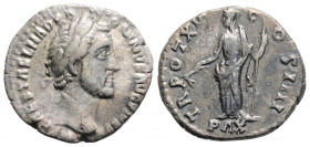 Roman Imperial 
Antoninus Pius (138-161 AD) Rome
AR Denarius (18mm, 2.6g)
Obv: IMP CAES T AEL HADR ANTONINVS AVG PIVS P P. Laureate head right.
Rev: T...