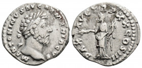 Roman Imperial
Marcus Aurelius (161-180 AD) Rome
AR Denarius (19mm 3.2g)
Obv: M ANTONINVS AVG ARMENIACVS. Laureate head right.
Rev: PAX AVG TR P XX CO...