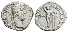 Roman Imperial
Commodus (177-192 AD). Rome.
AR Denarius (17mm 2g)
Obv: M COMM ANT P FEL AVG BRIT P P. Laureate head right. 
Rev: APOL MONET P M TR P X...