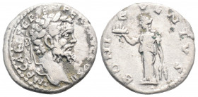 Roman Imperial
Septimius Severus (193-211 AD) Emesa
AR Denarius (17.7mm, 2.6g)
Obv: IMP CAE L SEP SEV PERT AVG COS II Laureate head of Septimius Sever...