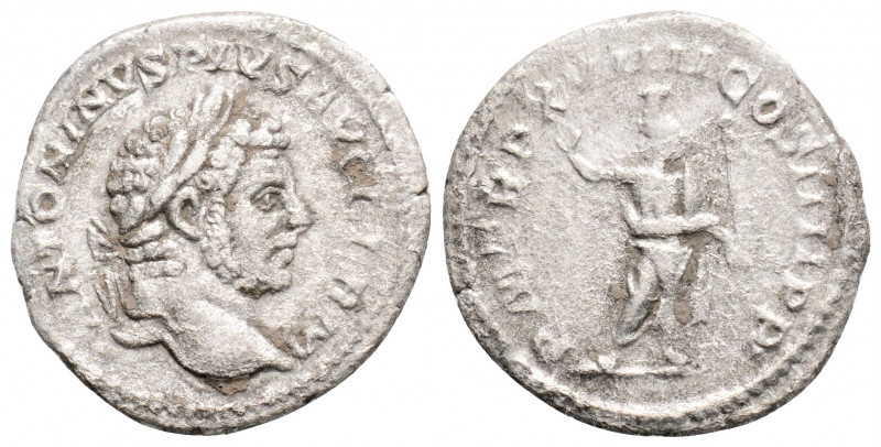 Roman Imperial 
Caracalla (198-217 AD) Rome
AR Denarius (18.8mm, 2.5g)
Obv: ANTO...