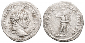 Roman Imperial 
Caracalla (198-217 AD) Rome
AR Denarius (18.8mm, 2.5g)
Obv: ANTONINVS PIVS AVG GERM. Laureate head right.
Rev: P M TR P XVIIII COS III...