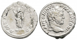 Roman Imperial
Caracalla (198-217 AD). Rome
AR Denarius (18mm 3.1g)
Obv: ANTONINVS PIVS AVG BRIT. Laureate head right.
Rev: P M TR P XVI COS IIII P P....