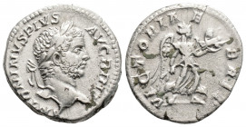 Roman Imperial
Caracalla (198-217 AD). Rome
AR Denarius (18mm 3.5g)
Obv: ANTONINVS-PIVS AVG BRIT. Laureate head of Caracalla right.
Rev: VICTORIAE-BRI...