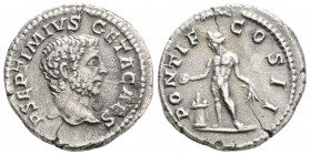 Roman Imperial
Geta, as Caesar (198-209 AD) Rome
AR Denarius (18.8mm, 2.5g)
Obv: P SEPTIMIVS GETA CAES Bare head of Geta to right. 
Rev: PONTIF COS II...