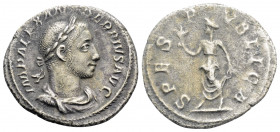 Roman Imperial
Severus Alexander (222-235 AD) Rome
AR Denarius (19.6mm, 2.6g)
Obv: IMP ALEXANDER PIVS AVG. Laureate, draped and cuirassed bust of Seve...