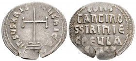 Byzantine
Constantine VI & Irene (780-797 AD). Constantinople.
AR Miliaresion (21mm 2.1g)
Obv: IҺSЧS XRISTЧS ҺICA.
Cross potent set upon three steps.
...