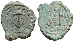 Byzantine
Heraclius (610-641 AD) Constantinople 
AE Follis (30.8mm, 11.2g)
Obv: Crowned and cuirassed facing bust, holding shield and globus cruciger....