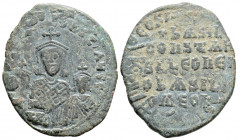 Byzantine
Basil I, with Leo VI and Constantine VII (870-879 AD) Constantinople
AE Follis (31.3mm, 6.4g)
Obv: +LEOn bASIL COnST AUGG’, three half figur...