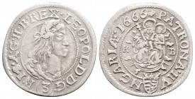Medieval
AUSTRIA. Holy Roman Empire. Habsburg. Leopold I (Emperor, 1658-1705AD).3 Kreuzer 
AR Silver (21.7mm, 1.6g)
Obv: LEOPOLD D G R I S A GE H B RE...