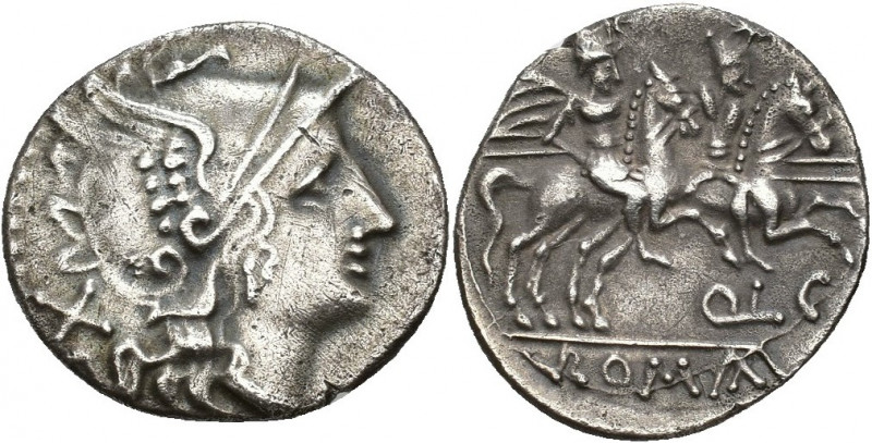 REPÚBLICA ROMANA. LUTATIA. Q. Lutatius Cerco. Denario. Ceca incierta (206-200 a....