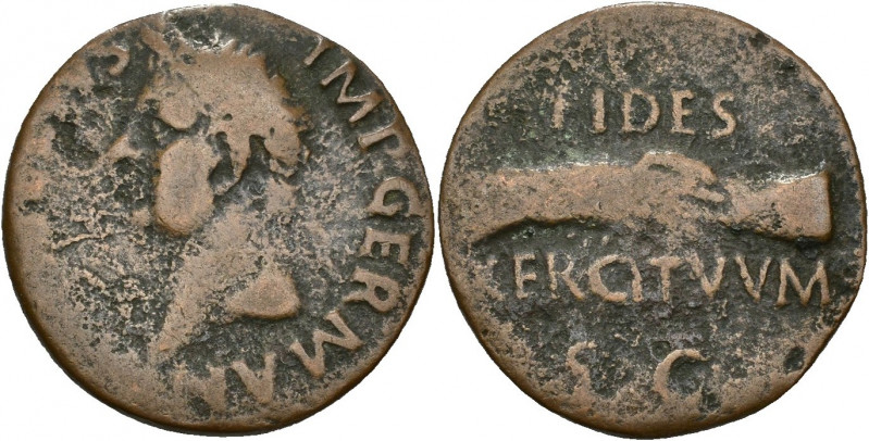 IMPERIO ROMANO. VITELIO. As. Tarraco (69 d.C.). A/ Cabeza laureada a izq.; (A VI...