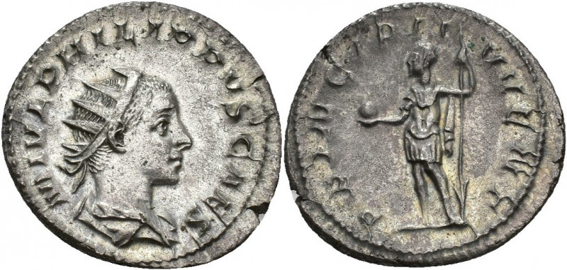 IMPERIO ROMANO. FILIPO II. Antoniniano. Antioquía (244-249). A/ Busto radiado y ...