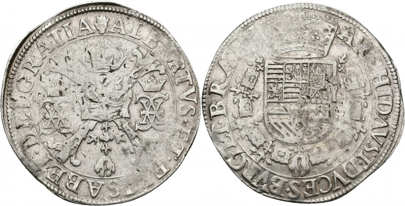 ISABEL Y ALBERTO. Patagón. Amberes. S.F. AR 27,42 g. 43,4 mm. Vanhoudt-619AN. De...