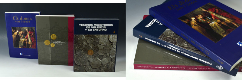 LIBROS. Lote de 3 libros: VV. AA., La moneda mediterránea medieval, 2006; Pere P...