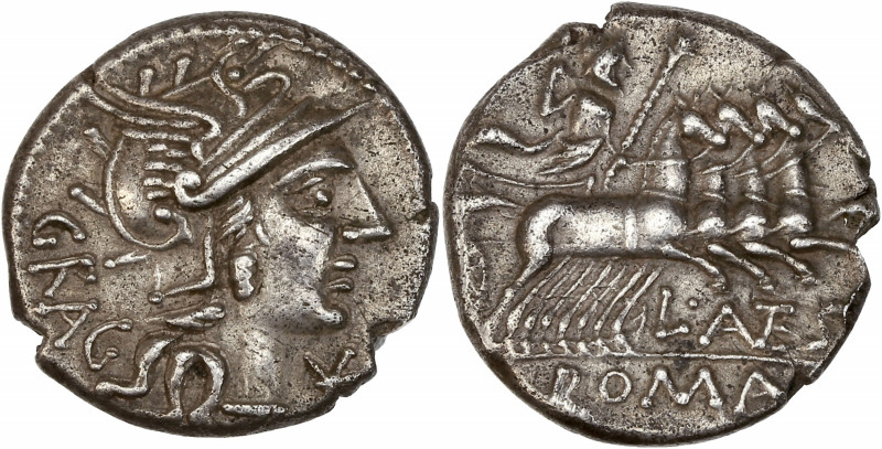 Antestius. L. Antestius Gragulus (136 av J.-C.) - Ar - Denier - Rome.
A/ GRAG,...