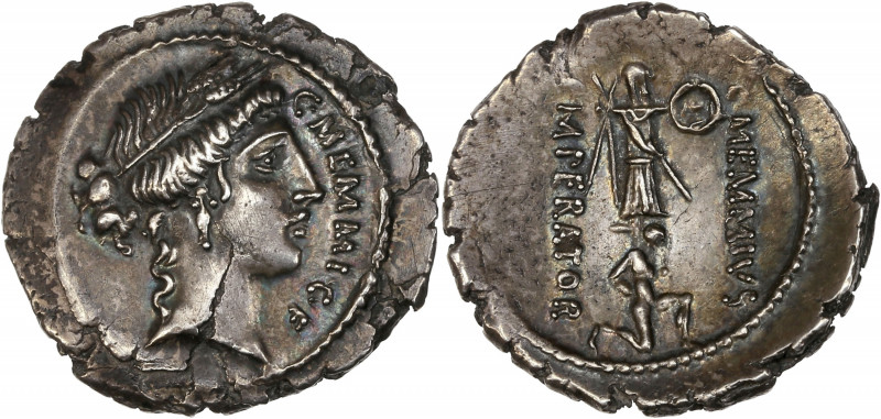 Caius Memmius (56 av J.-C.) - Ar - Denier - Rome.
A/ C MEMMI C F,
Cérès à droite...