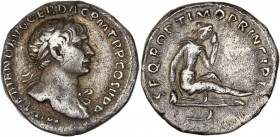 Trajan (97-117 apr. J.-C) - Ar - Denier - Rome.
A/ IMP TRAIANO AVG GER DAC P M TR P COS V P P, 
buste de Trajan à droite. 
R/ S P Q R OPTIMO PRINCIPI,...