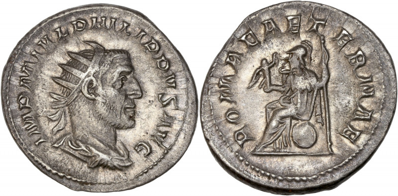 Philippe l'Arabe (244-249 apr.J.-C.) - Ar - Antoninien - Rome.
A/ IMP M IVL PHIL...