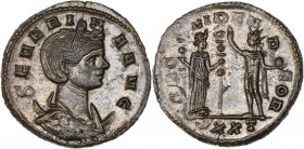 Séverine (270 - 275 apr. J.-C.) - Ar - Antoninien - Rome. 
A/ SEVERINA AVG,
buste de Séverine diadémé et drapé à droite.
R/ PRO VIDEN D EOR, exergue :...