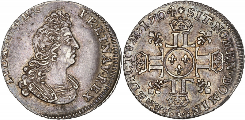 Louis XIV (1643-1715) - Argent - Douzième d'écu aux huit L 1704 A - Paris - 2e t...
