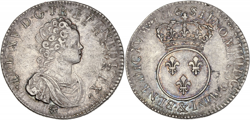 Louis XV (1715-1774) - Argent - Quart d'écu dit vertugadin 1716 & Aix-en-Provenc...