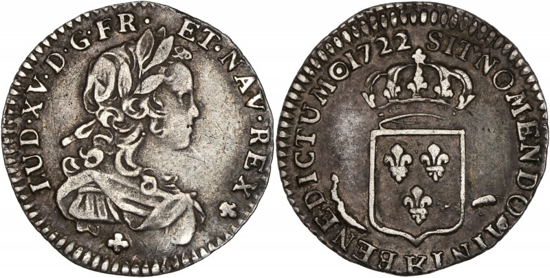 Louis XV (1715-1774)- Argent - Douzième d'écu de France 1722 K - Bordeaux - Frap...