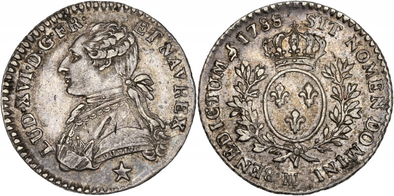 Louis XVI (1774-1792) - Argent - Dixième d'écu aux branches d'olivier 1788 MA - ...