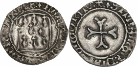 Duché de Bretagne - François I (1515-1547) - Billion - Blanc à la targe.
A/ FRANCISCVS BRITONV DVX R,
Targe de Bretagne échancrée.
R/ SIT NOMEN DNI BE...