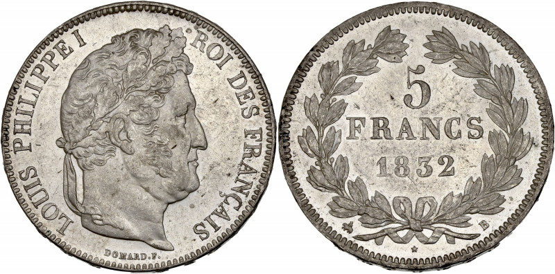 Louis-Philippe I (1830-1848) - Argent - 5 francs 1832 B - Rouen - IIe type Domar...