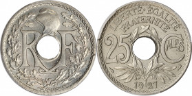 IIIème République (1870-1940) - Cupronickel - 25 centimes Lindauer 1927
A/ RF,
Branches de chêne et bonnet phrygien, signé: EM. LINDAUER.
R/ LIBERT...