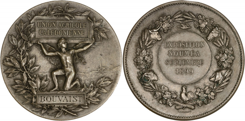 Nouvelle-Calédonie - Exposition agricole de Nouméa - Argent.
A/ UNION AGRICOLE C...
