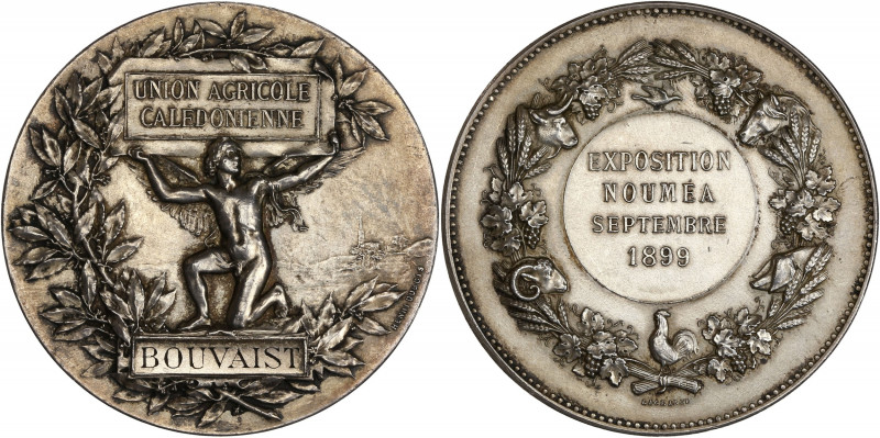 Nouvelle-Calédonie - Exposition agricole de Nouméa - Argent.
A/ UNION AGRICOLE C...