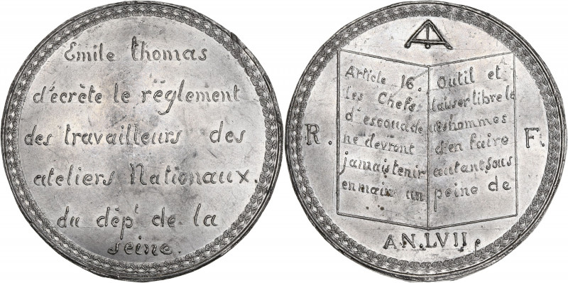 IIème République (1848-1852) - Règlement des travailleurs des ateliers nationaux...