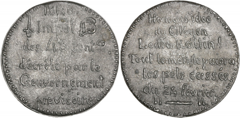 IIème République (1848-1852) - Critique de l'impôt du 45 centimes 24 février 184...