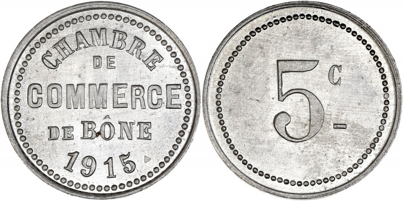 Chambre de Commerce de Bône 1915 - Algérie - Aluminium - 5 centimes.
A/ CHAMBRE ...