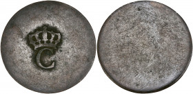 Louis XVI (1774-1792) - Cuivre - 1 Sol - Uniface.
A/ C couronné.
17mm - 1,77g - TTB