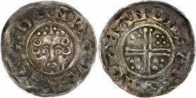 Angleterre - Henry II (1154-1189) - Argent - Penny. 
A/ DΛVI ON LVND,
Buste d'Henry II de face, portant un sceptre.
R/ CLEMENT ON WINC,
Croix.
18mm - ...