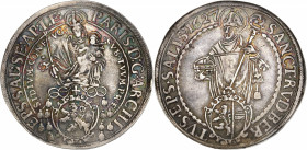 Autriche - Salzbourg - Argent - Guidobaldi von Thun (1654-1668) - Thaler 1627.
A/ PARIS D G ARCHI EPS SAL SE AP LE, SVB IVM PRE SIDIVM CONF VG;
Vier...